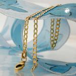 585 Gold Weit-Panzerkette Armband 14 Karat 19 cm 2,6mm
