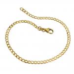 585 Gold Weit-Panzerkette Armband 14 Karat 19 cm 2,6mm