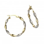 333 Gold Crerolen bicolor diamantiert 25 mm