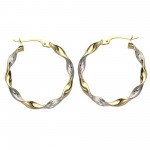 333 Gold Crerolen bicolor diamantiert 25 mm