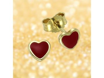333 Gold Herz Ohrstecker 0,5 cm Zeeme for Kids