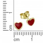 333 Gold Herz Ohrstecker 0,5 cm Zeeme for Kids