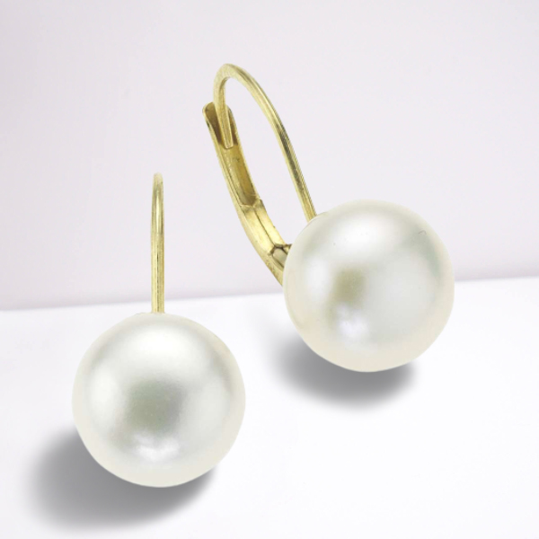 333 Gold Ohrhänger mit Süßwasserperle 8mm 8 Karat