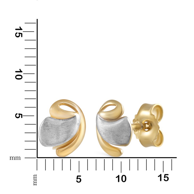 333 Gold Ohrstecker in eleganter Form filigran ausgearbeitet