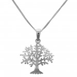 925 Silber Anhänger wunderschöner Baum mit Kette 40 cm länge