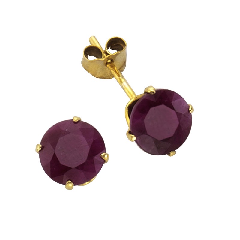 333 Gold Ohrstecker mit einem Rubinstein