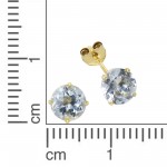 333 Gold Ohrstecker mit einem schönen Blautopas 0,5 cm