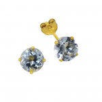 333 Gold Ohrstecker mit einem schönen Blautopas 0,5 cm