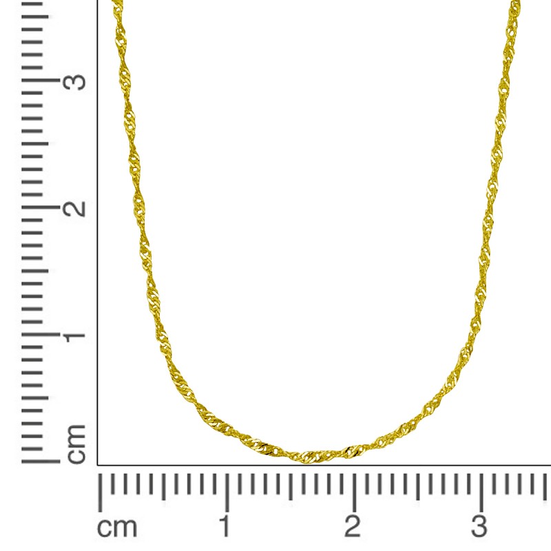 333 Gold Singapurkette 42 cm länge 8 Karat