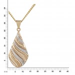 333 Goldkette mit Anhänger Fascination Ellen K. 45 cm länge