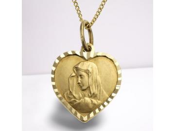333 Goldkette mit heiliger Madonna 38 cm ZEEME for KIDS