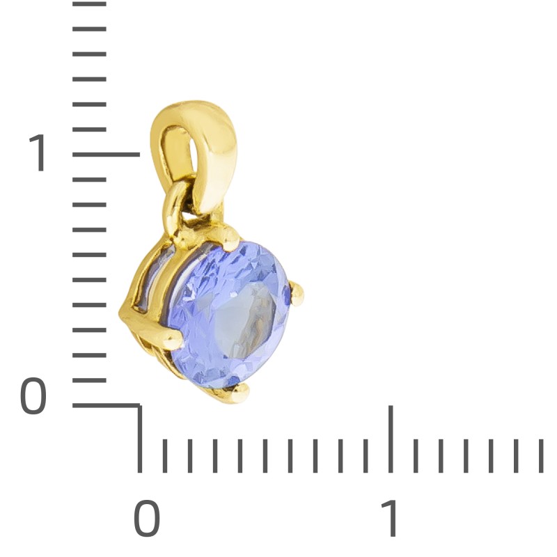 375 Gelbgold Anhänger mit einem echten Tansaniten