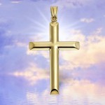 375 Gelbgold Kreuz 4,6 cm länge 9 Karat