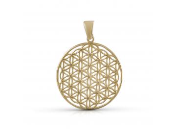 375 Gold Anhänger Blume des Lebens 2,6 cm