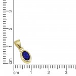 375 Gold Anhänger mit einem tiefbllauen Saphir Edelstein 9 Karat