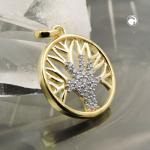 Baum des Lebens Anhänger 375 Gold 9 Karat 15 mm