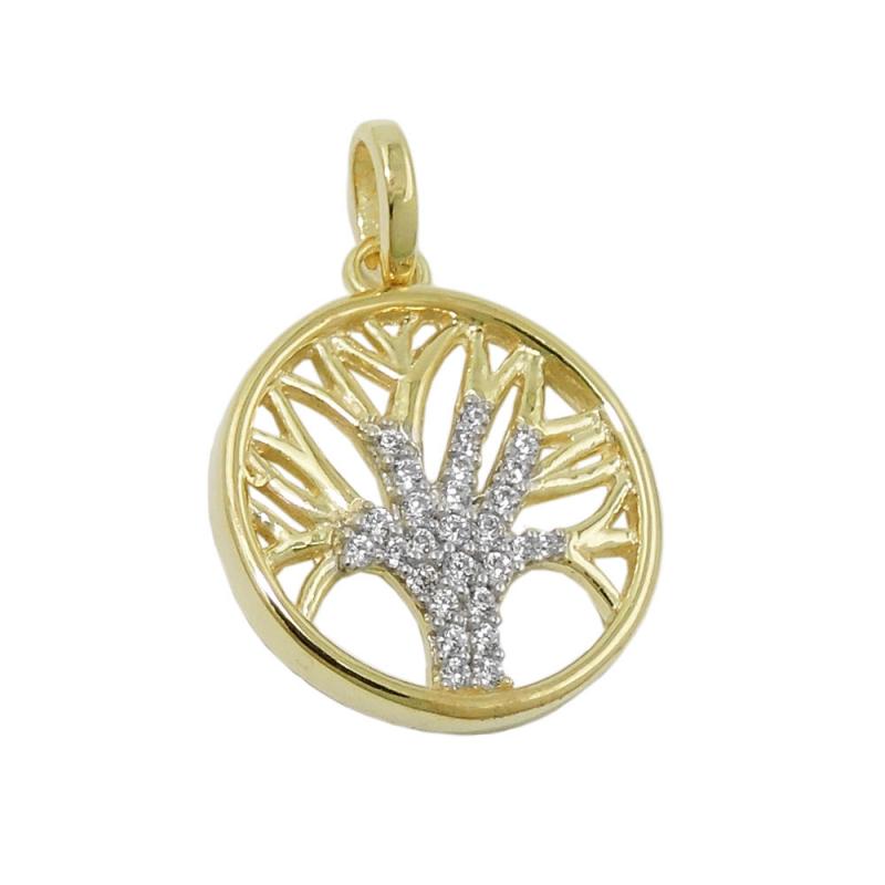 Baum des Lebens Anhänger 375 Gold 9 Karat 15 mm