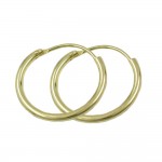 klassische 375 Gold Creole 15 mm 9 Karat