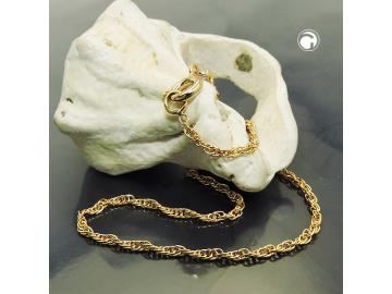 375 Gold Doppel Anker Kette Federring-Verschluss 19 cm länge