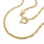 375 Gold Doppel Anker Kette Federring-Verschluss 19 cm länge