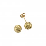 375 Gold Ohrstecker 9 Karat mit einer schön glitzernden Kugel 1,2 cm
