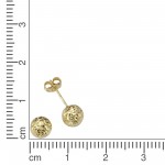 375 Gold Ohrstecker 9 Karat mit einer schön glitzernden Kugel 1,2 cm