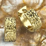 Sehr exklusive breite Creolen aus 333 Gelbgold 1,5 cm