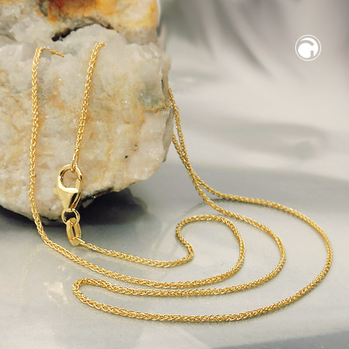 375 Gold Zopfkette 9 Karat 45cm länge