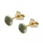 Ohrstecker Aquamarin 375 Gold 9 Karat