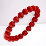 Wunderschönes Muschelkern Perlen Armband in rot 19 cm