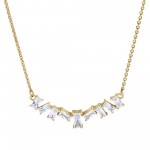 Wunderschönes und modernes 333 Gold Zirkonia Collier 42-45 cm