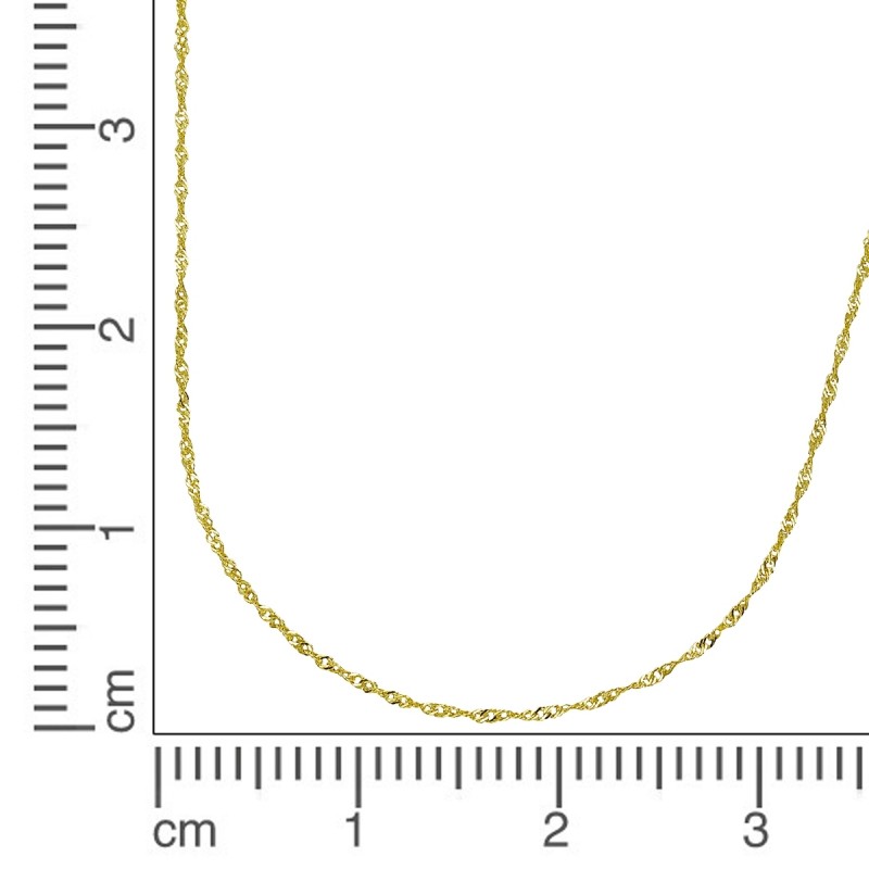 585 Goldcollier Singapurkette 45 cm länge
