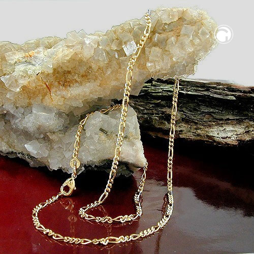 585 Goldkette, 14 Kt diamantiert 42 cm