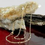 585 Goldkette, 14 Kt diamantiert 42 cm
