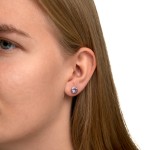 925 Sterling Silber Ohrstecker mit einem Amethyst von ZEEme