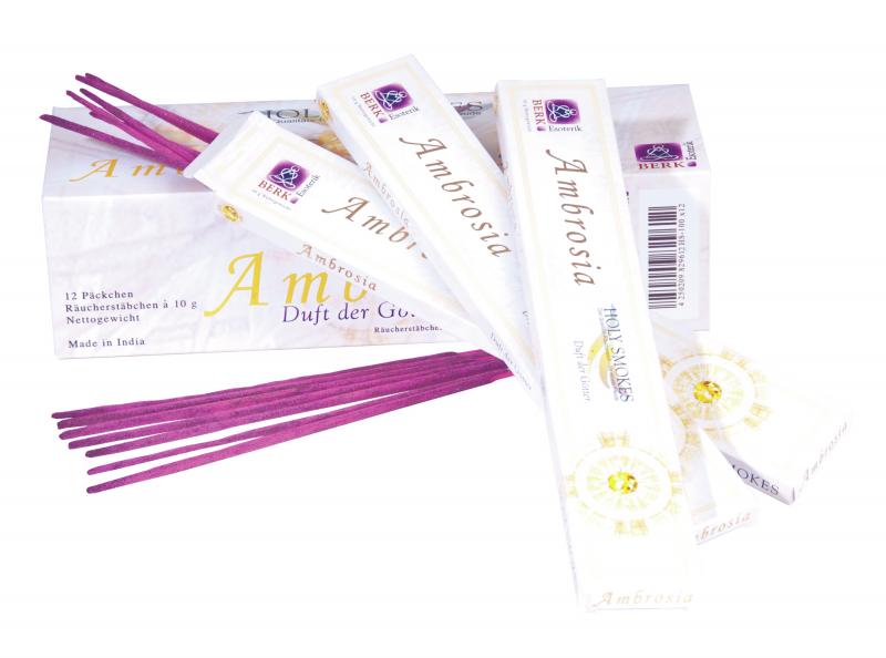 Ambrosia Räucherstäbchen - 12 Packungen a 10g