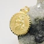 375 Gold Anhänger Christophorus  religöse Medaille 9 Karat