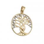 Anhänger 17x16mm Baum des Lebens bicolor 9Kt GOLD