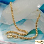 Armband 375 Gold 19 cm 9 Karat Kordelkette