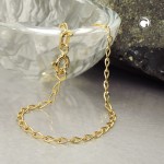 Edles Weitpanzer-Armband aus 375 Gelbgold 19 cm länge