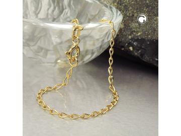 Edles Weitpanzer-Armband aus 375 Gelbgold 19 cm länge