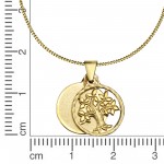 Kette aus 333 Gelbgold 45 cm mit Anhänger Lebensbaum Fascination by Ellen K.