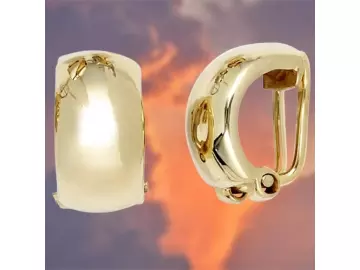 Schöne breite Ohrringe aus 333 Gold mit hochglänzender Oberfläche