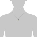 Collier aus 925 Silber 45 cm mit einer Abalone Muschel und einem Zirkonia