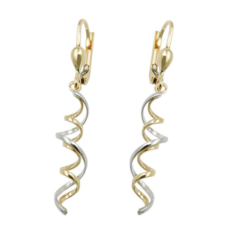 Ohrhänger Brisur 375 Gold 9 Karat spiralform