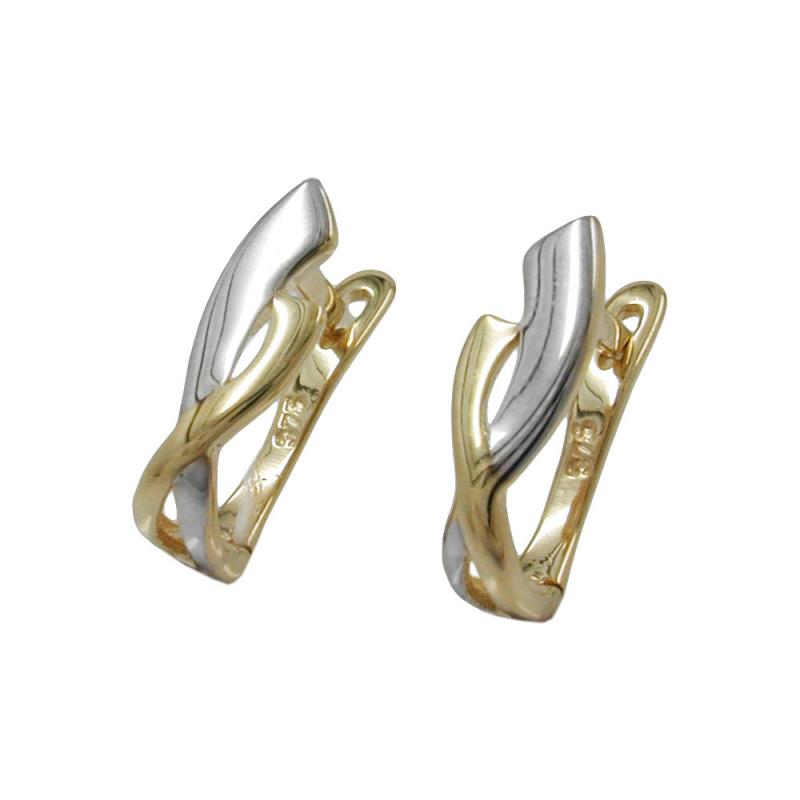 375 Gold Creole 9 Karat, glänzend bicolor