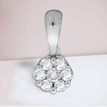 Diamant Brillant Anhänger aus 375 Gold 1,5 cm Schmuck Geschenk