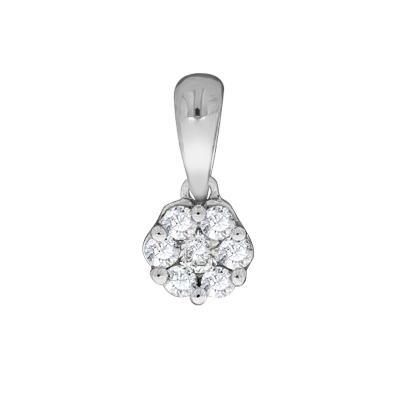Diamant Brillant Anhänger aus 375 Gold 1,5 cm Schmuck Geschenk