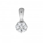 Diamant Brillant Anhänger aus 375 Gold 1,5 cm Schmuck Geschenk