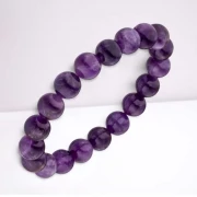 Armband 19 cm mit violetten Amethyst Edelsteinen 19 cm